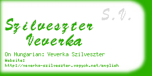 szilveszter veverka business card